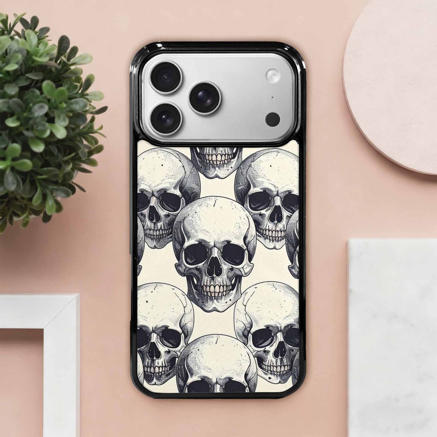 iPhone 17 Pro Max Case — Skull Dark Art Gothic Print Gothic, Personalized Phone Case