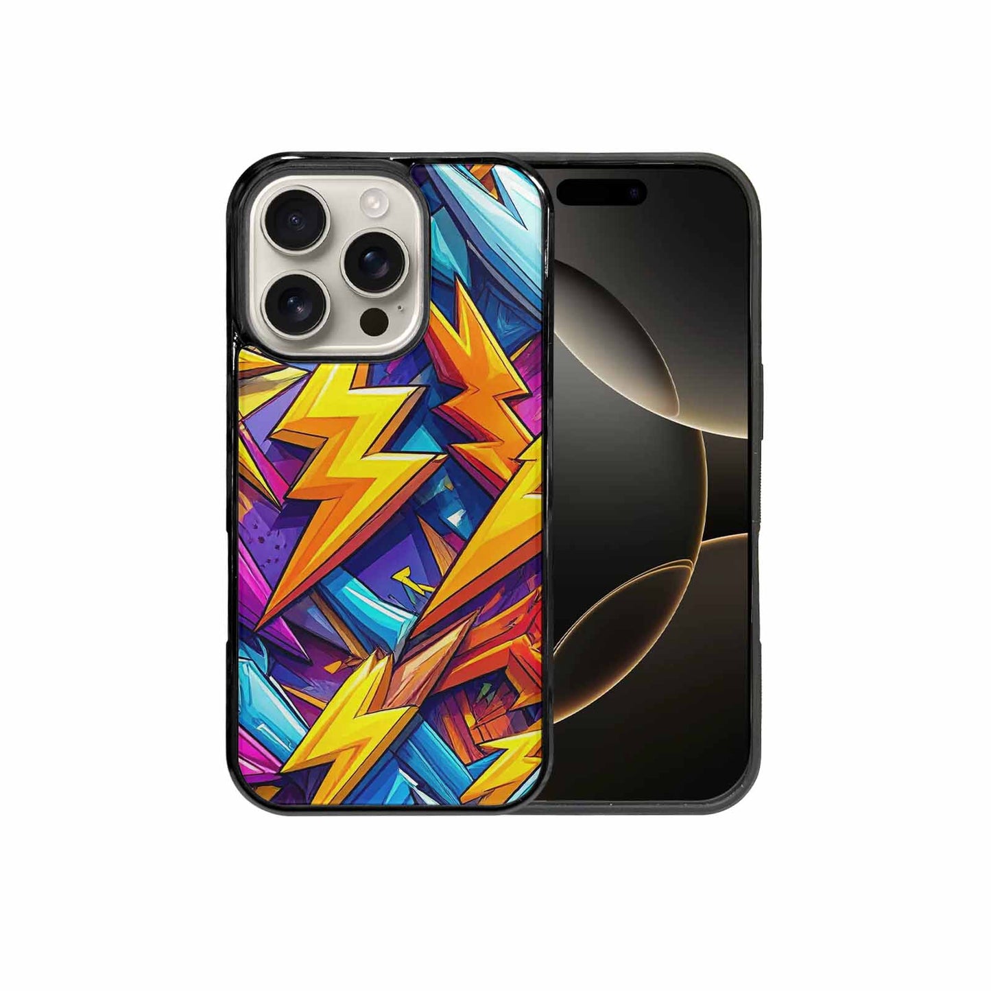 iPhone 16 Pro Case — Lightning Bolt Storm Pattern Hundreds Of, Original Design Phone Case