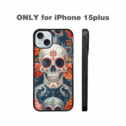 iPhone 15 Plus Case — Marble Skull Custom, Custom Designed Case Cover