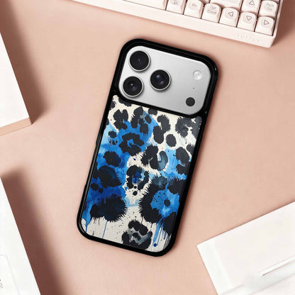iPhone 17 Pro Case — Animal Print Black Blue Ink Animal, Custom Made Phone Cover