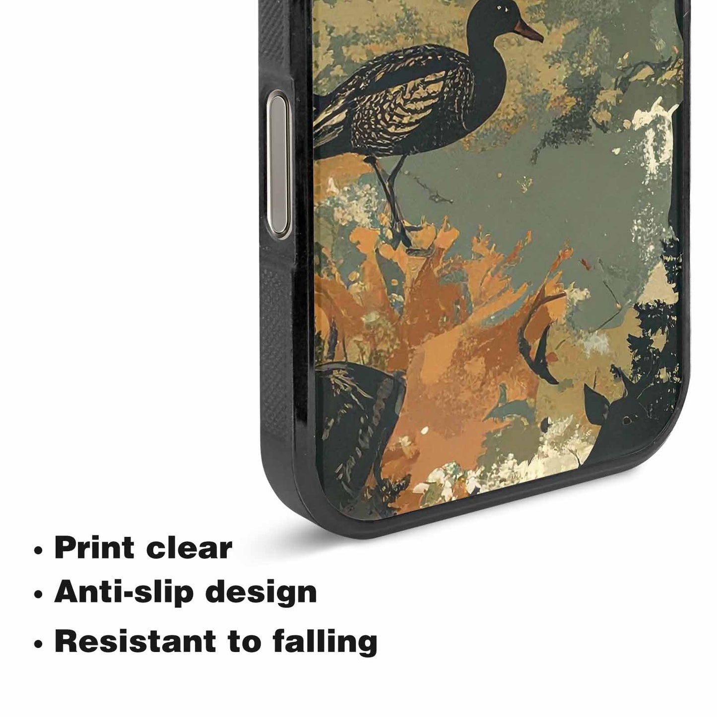 iPhone 16 Pro Case — Hunting Camouflage Pattern With Deer And, Custom Designed Case Cover