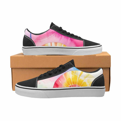 WOMEN'S Dripping Tie Dye Spiral Canvas Lace-Up Y2K Custom Shoes