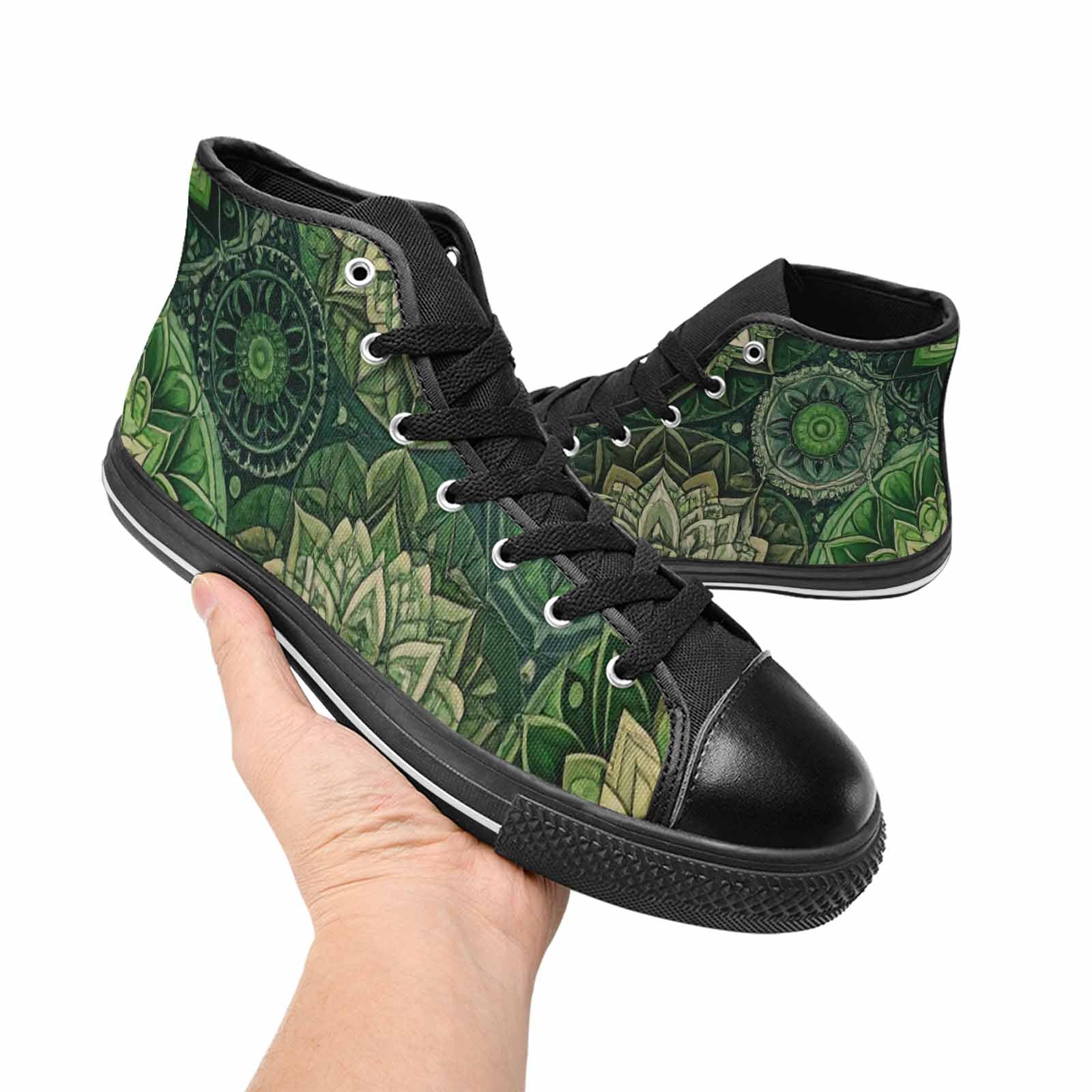 WOMEN'S Mandala High Top Canvas Grunge Shoes