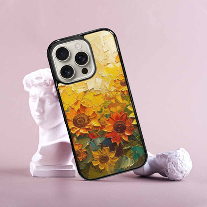 iPhone 16 Pro Case — Impressionist Sunflower Brushstroke Pattern Hundreds Of, Original Design Phone Case