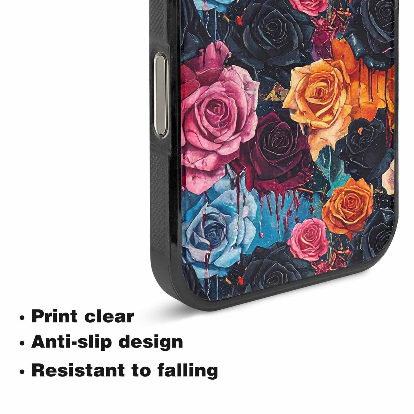 iPhone 16 Pro Case — Gothic Rose Gothic Roses Pattern Hundreds, Original Design Phone Case
