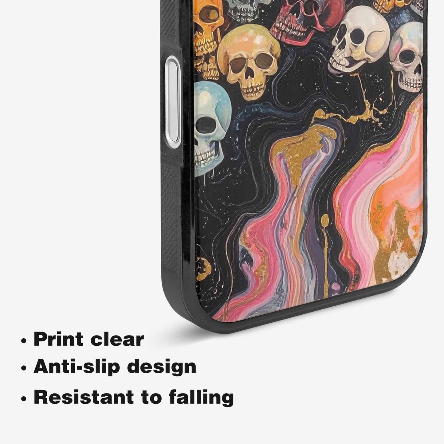 iPhone 16 Plus Case — Skulls Marbleskulls Pattern, Custom Print Case Cover