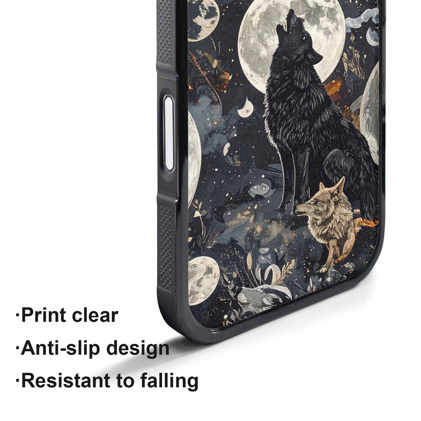 iPhone 17 Pro Max Case — Small Wolf Silhouette And Original Art, Custom Made Phone Cover