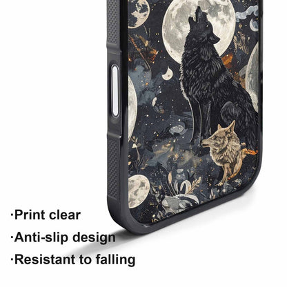 iPhone 17 Pro Max Case — Small Wolf Silhouette And Original Art, Custom Made Phone Cover