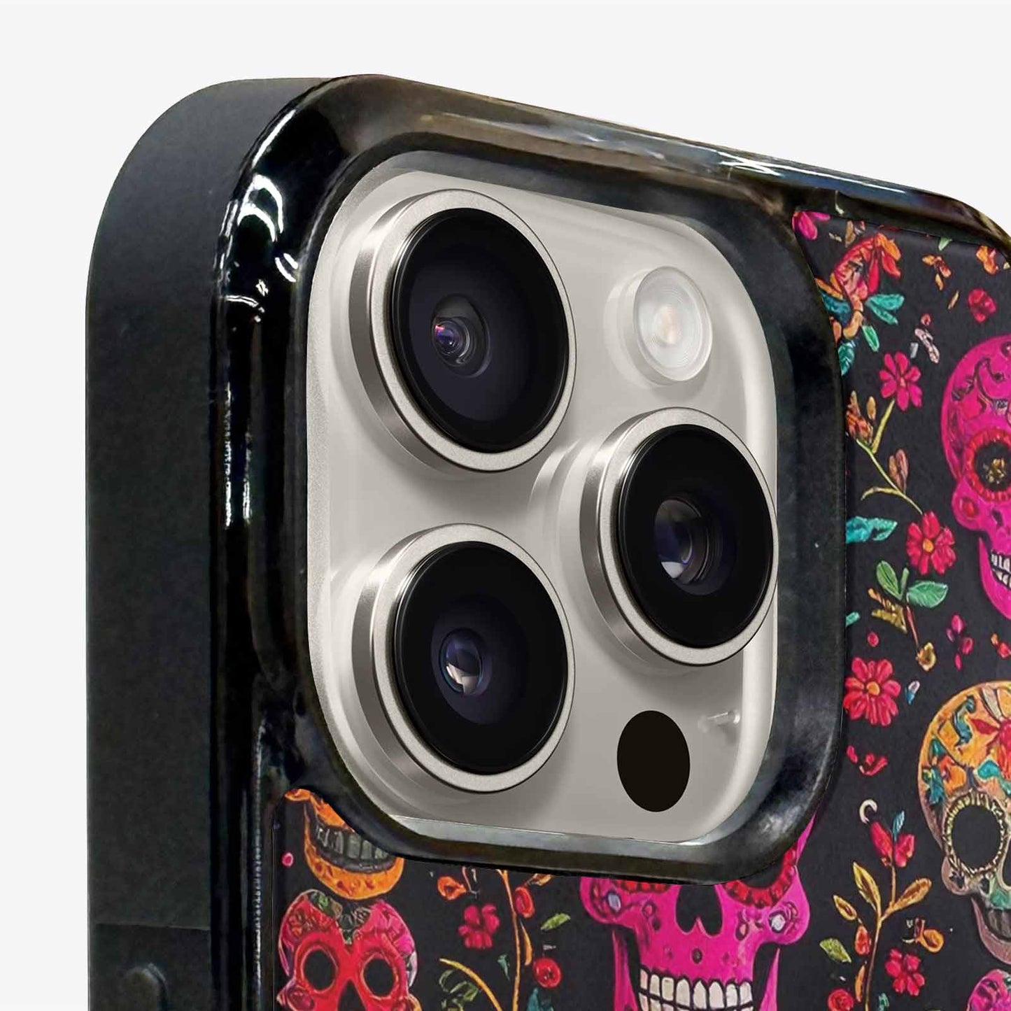 iPhone 16 Pro Case — Colorful Dia De Los Muertos Sugar, Unique Phone Case Design