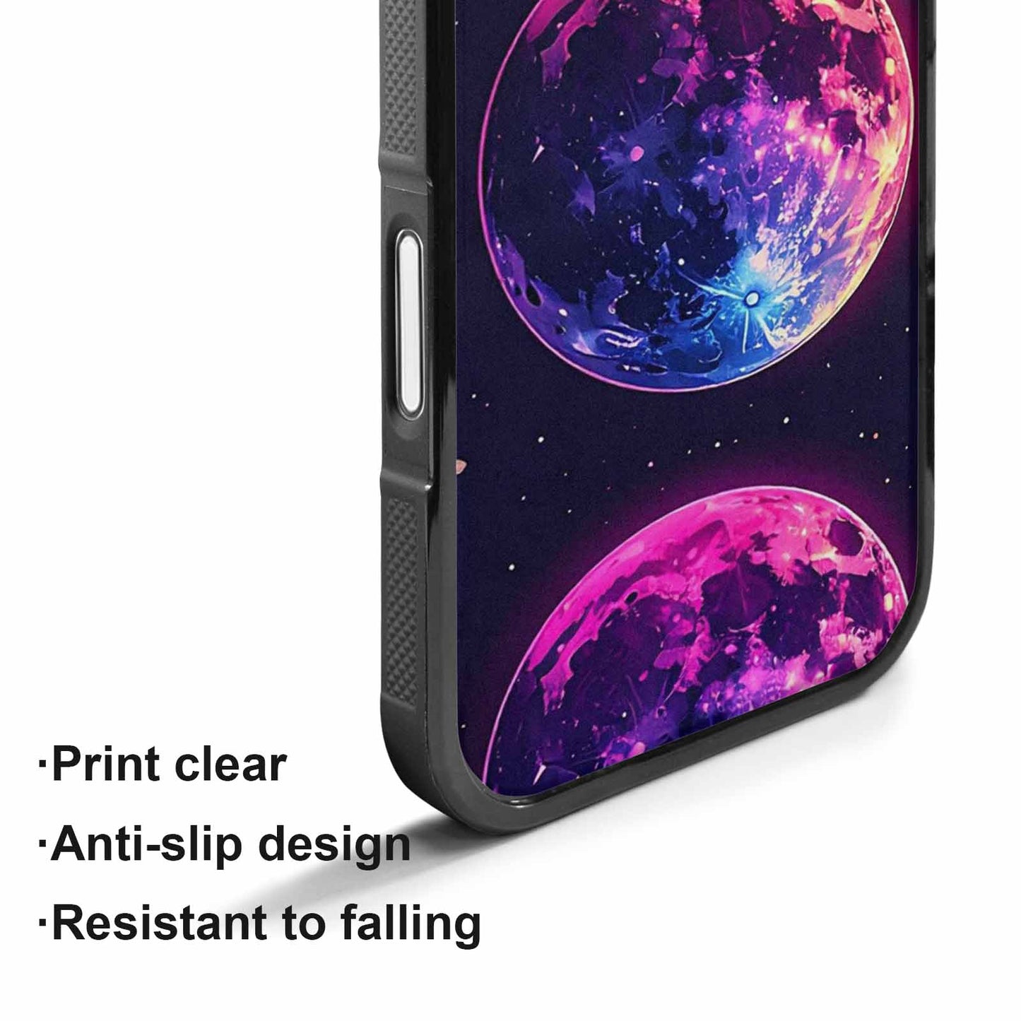 iPhone 17 Case — Neon Winter Moon Cartoon Cute, Custom Art Phone Cover