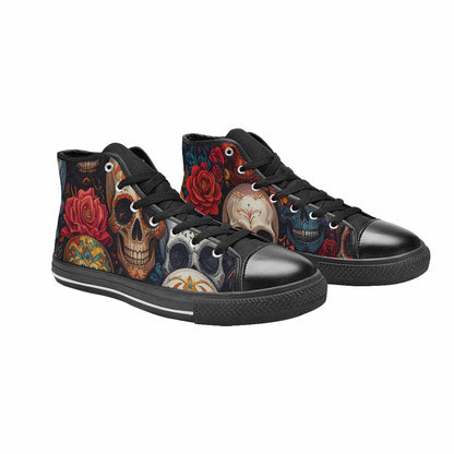 MEN'S Skull High Top Canvas Aesthetic Custom Sneakers