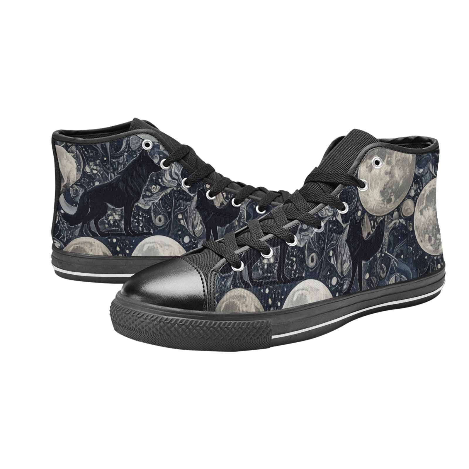 MEN'S Wolves Everywhere Collage High Top Canvas Y2K Custom Shoes