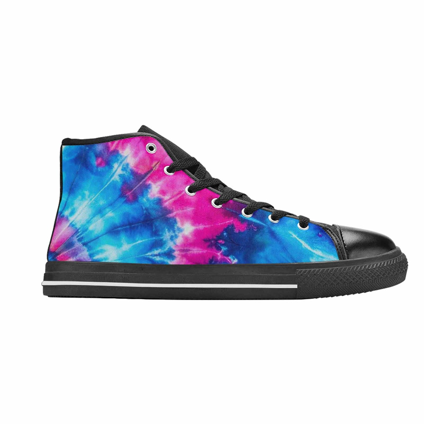 MEN'S Tie Dye Acid Wash Color High Top Canvas Cottagecore Custom Shoes
