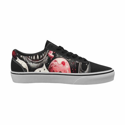 WOMEN'S Ice Cream Monsters (black Lace-Up Canvas Vivid Sneakers