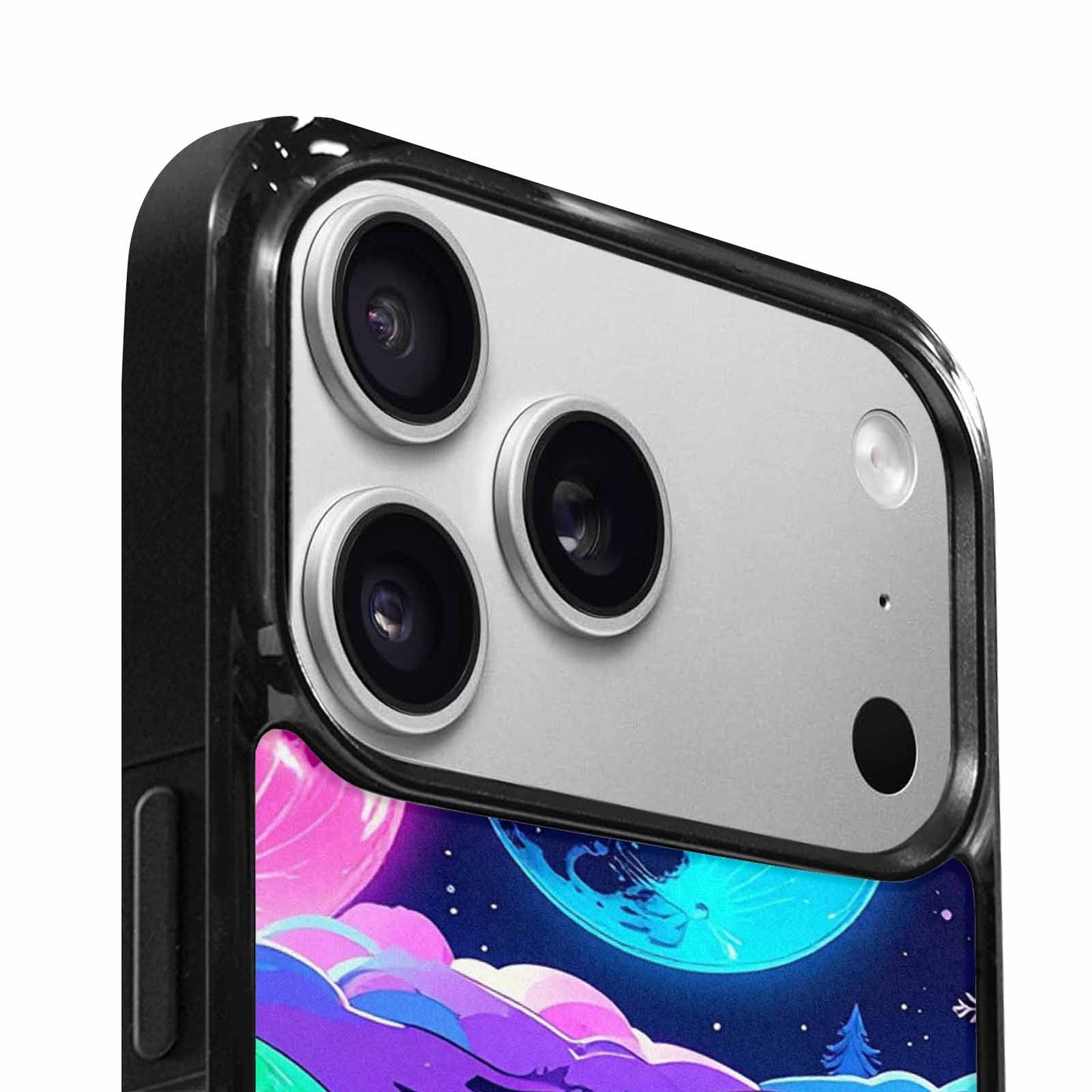 iPhone 17 Pro Max Case — Neon Winter Moon Cartoon Cute, Customized Protective Case