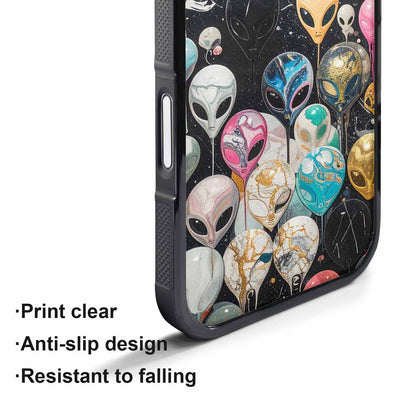iPhone 17 Pro Max Case — Aliens Marblealiens Pattern Alien Scifi, Custom Made Phone Cover