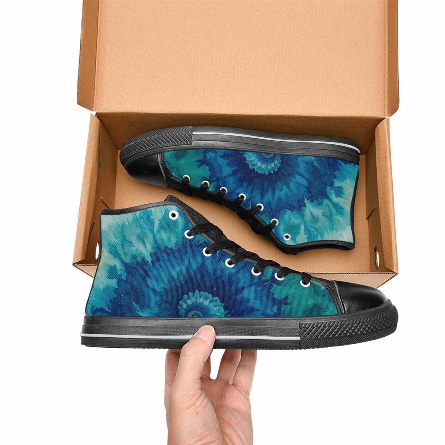 MEN'S Tie Dye - High Top Canvas Surreal Shoes