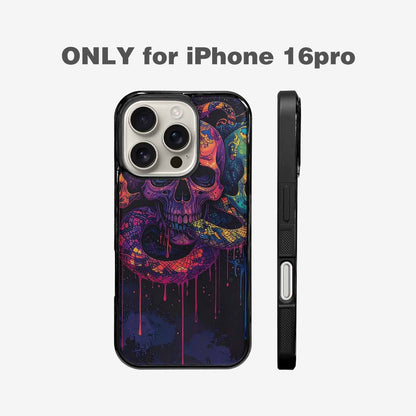 iPhone 16 Pro Case — Snakes And Skulls Collage Custom, Custom Print Case Cover