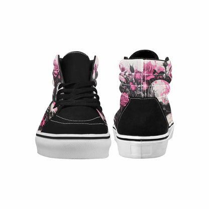MEN'S Skull Roses High Top Canvas Aesthetic Custom Shoes