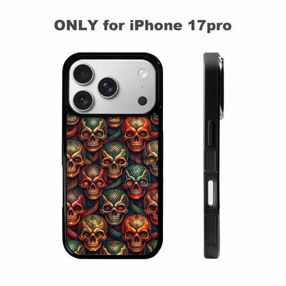 iPhone 17 Pro Case — Snake Skulls Print Gothic Skulls, Original Design Phone Case