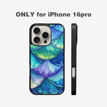 iPhone 16 Pro Case — Mermaid Scale Art Pattern, Custom Designed Case Cover