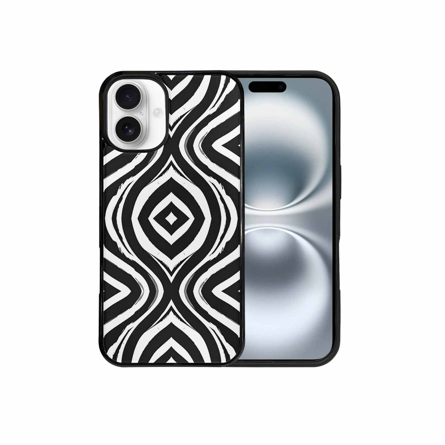 iPhone 16 Plus Case — Classic Zebra Print Custom, Custom Phone Case
