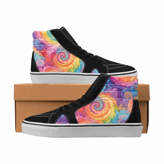 MEN'S Tie Dye High Top Canvas One Of A Kind Cottagecore Customized Sneakers