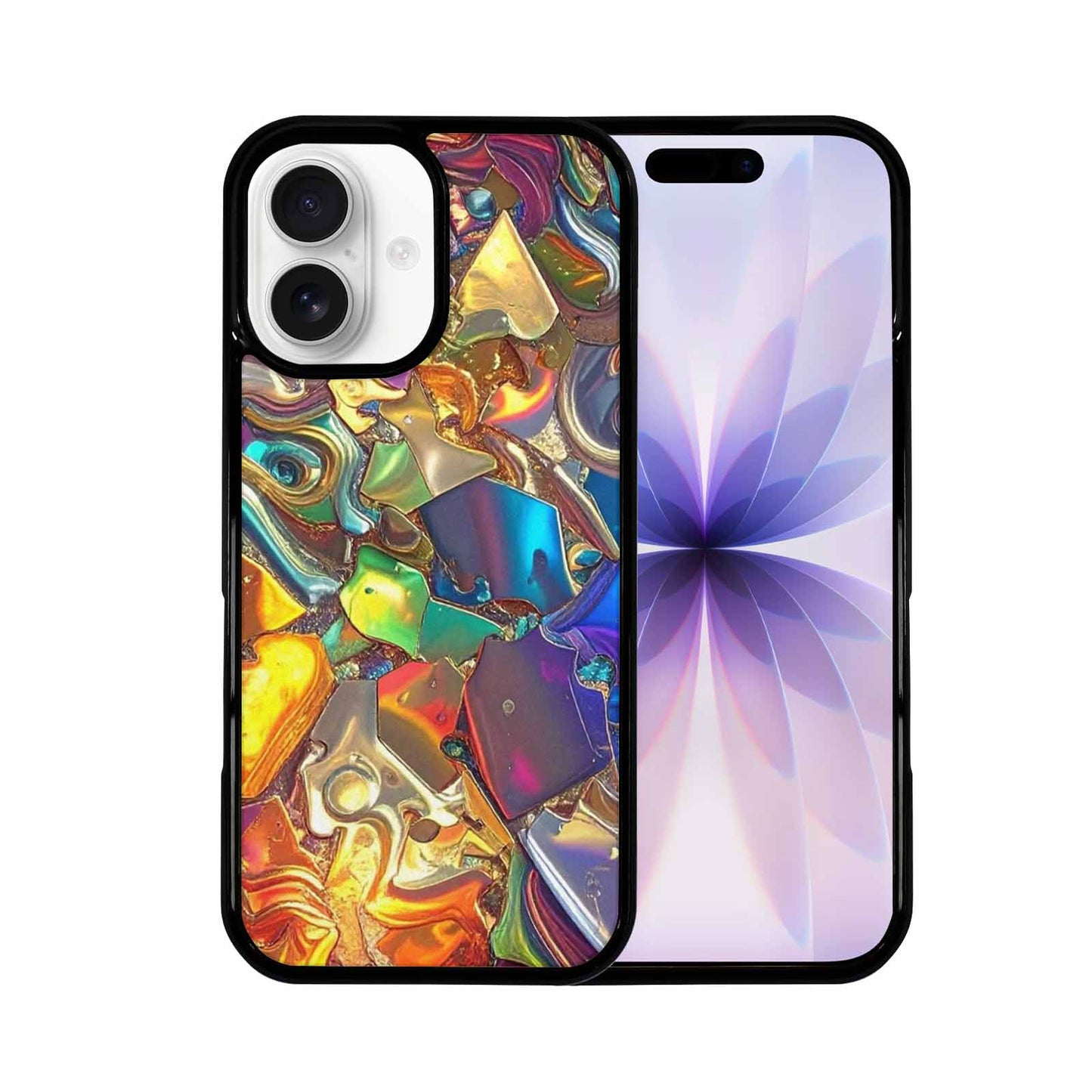 iPhone 17 Case — Holographic Iridescent Shimmer Pattern Original Art, Original Design Phone Case