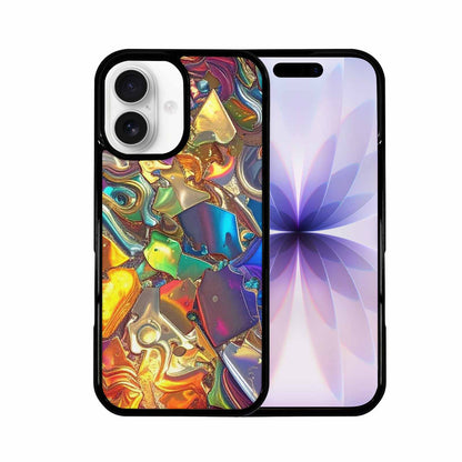 iPhone 17 Case — Holographic Iridescent Shimmer Pattern Original Art, Original Design Phone Case