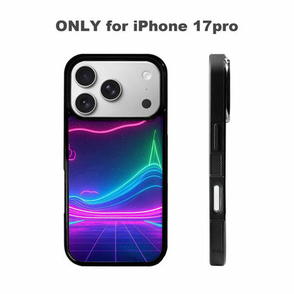 iPhone 17 Pro Case — Neon Cartoon Art Pattern Retro Vintage, Custom Phone Case