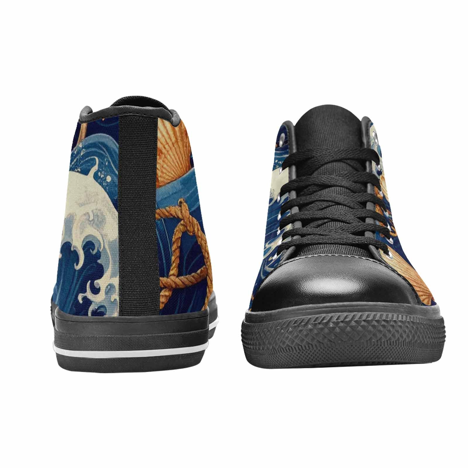 MEN'S Ocean Wave High Top Canvas Surreal Sneakers