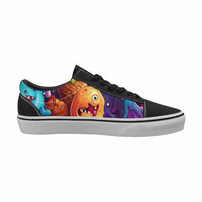 WOMEN'S Melting Ice Cream Monster Lace-Up Canvas Dreamcore Custom Shoes