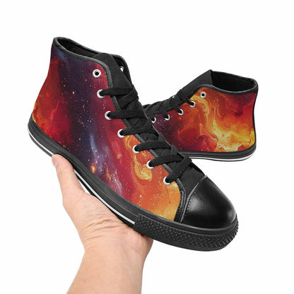 WOMEN'S Galaxy Art - High Top Canvas Wallpaper Art Shoes