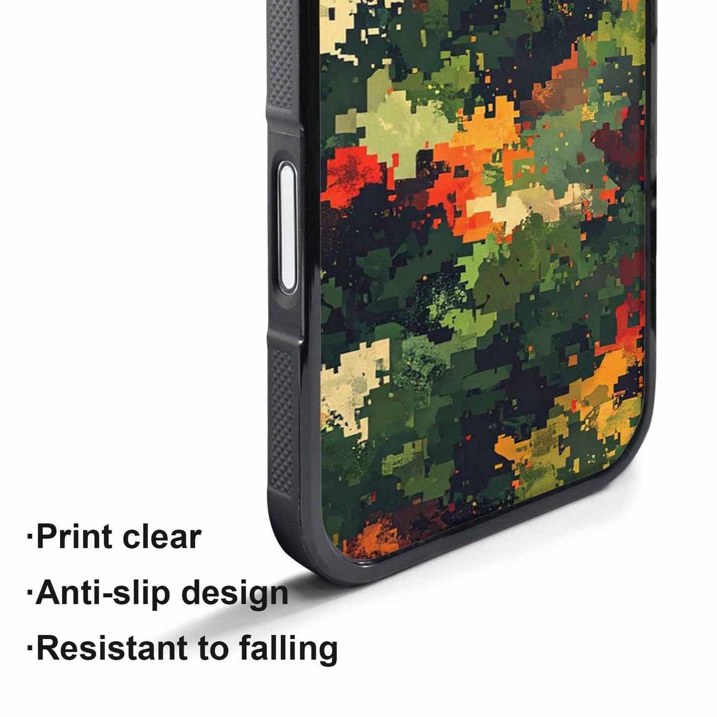 iPhone 17 Pro Case — Small Military Camouflage Blotch Pattern Camo, Custom Printed Phone Case