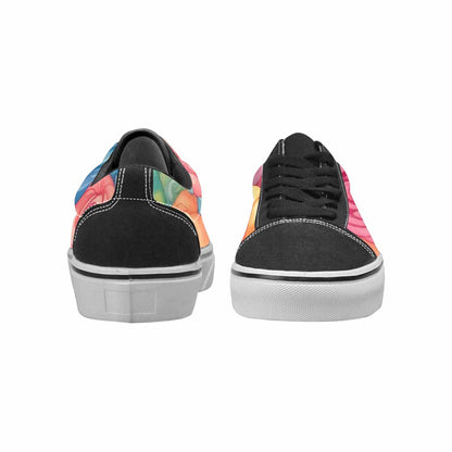 WOMEN'S Tie Dye Swirls Tie Lace-Up Canvas Cottagecore Custom Sneakers