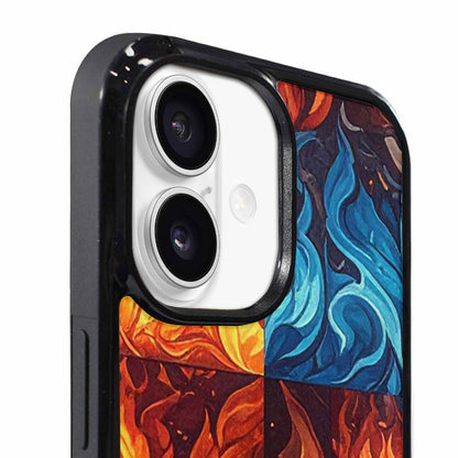 iPhone 17 Case — Small Fire Flame Pattern, Original Art, Custom Designed Case Cover