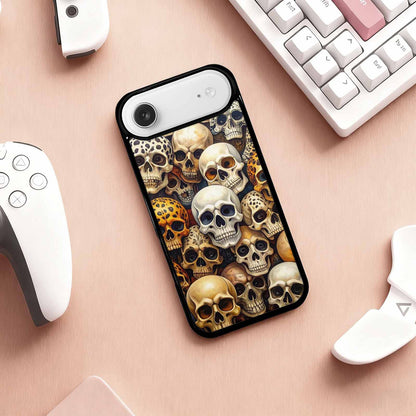 iPhone 17 Air Case — Skulls Pattern Hundreds Of Sma Gothic, Custom Designed Case Cover