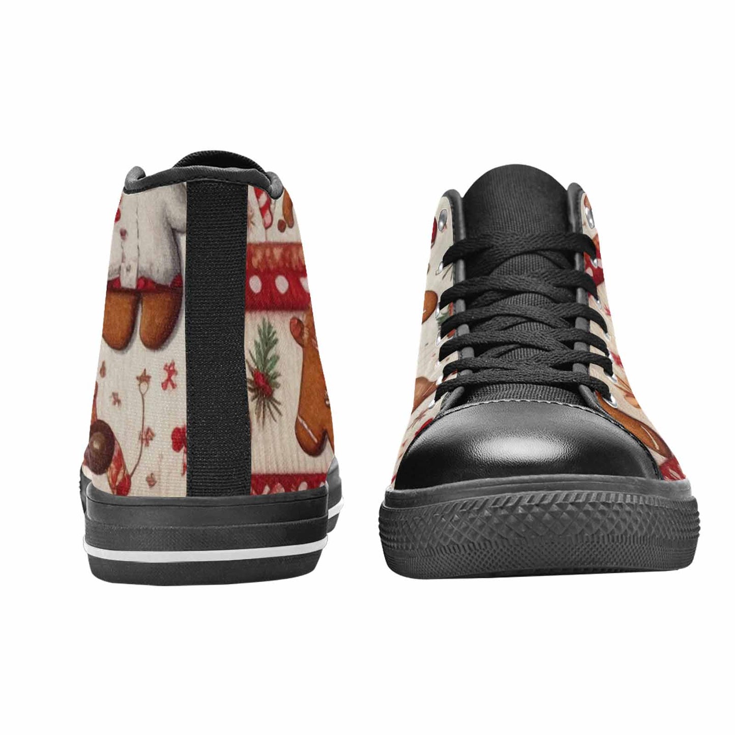 MEN'S Christmas Holly Snowflake High Top Canvas Dark Academia Shoes