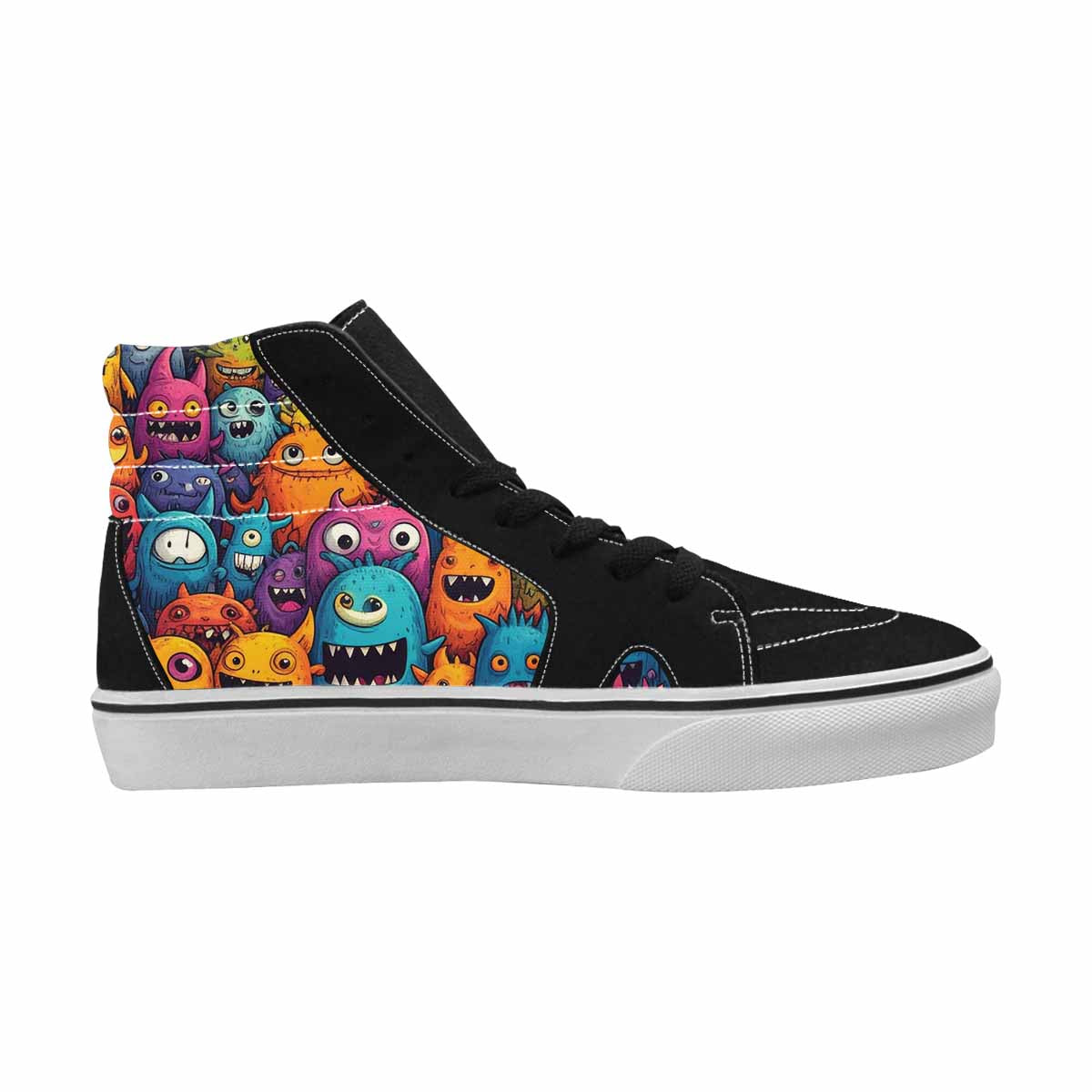 MEN'S Monsters (general) Cartoon Monst High Top Canvas Vivid Custom Sneakers