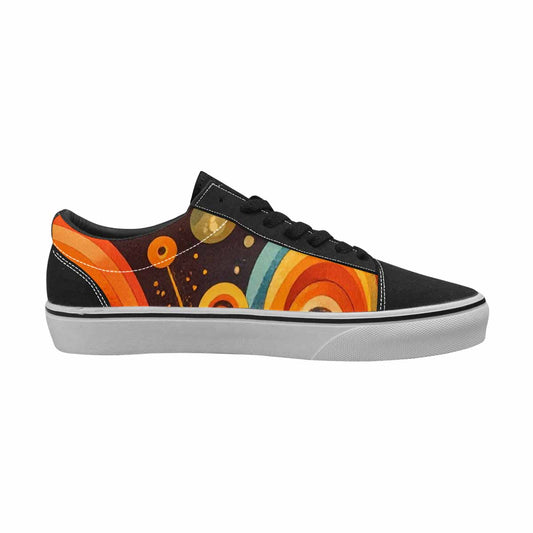 WOMEN'S Groovy 70S Peace Canvas Lace-Up Cottagecore Sneakers