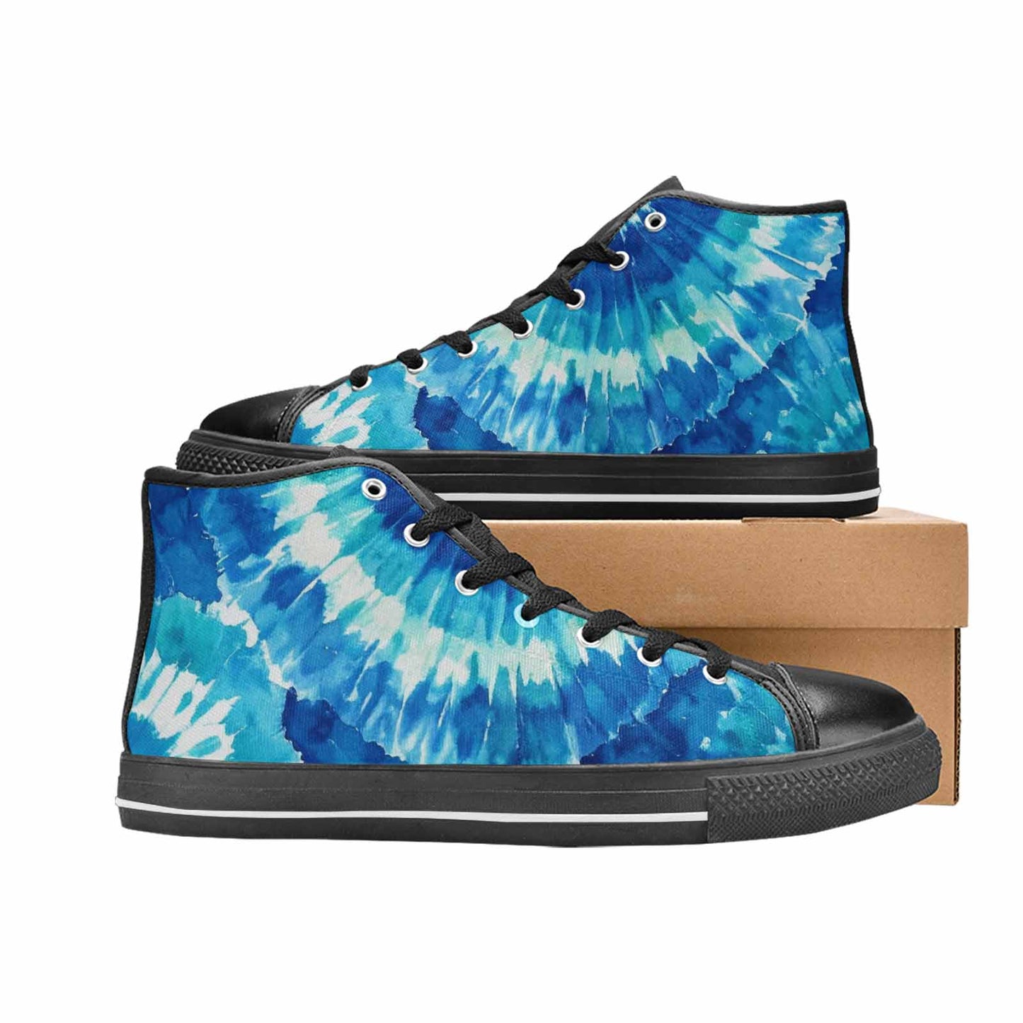 MEN'S Tie Dye - High Top Canvas Dark Academia Sneakers