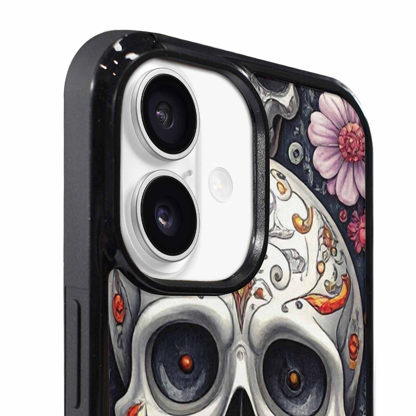 iPhone 17 Case — Greyscale Black And White Gothic Skulls, Customized Protective Case
