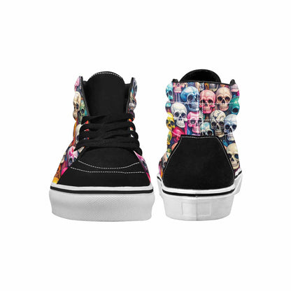 MEN'S Skulls  Marble Skulls High Top Canvas Neon Fantasy Custom Shoes