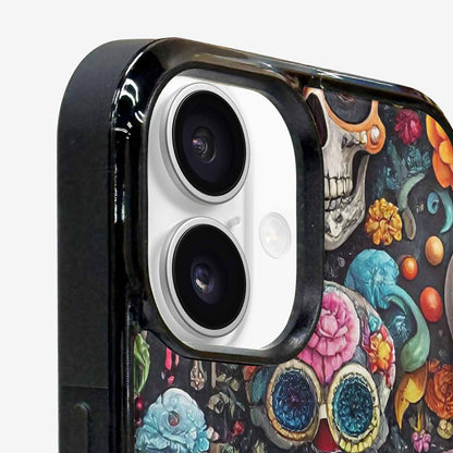 iPhone 16 Plus Case — Greyscale Black And White Dark Black, Personalized Phone Case
