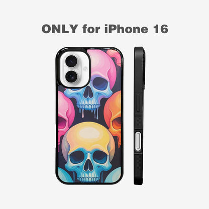 iPhone 16 Case — Dripping Candy Skulls, Custom Phone Case