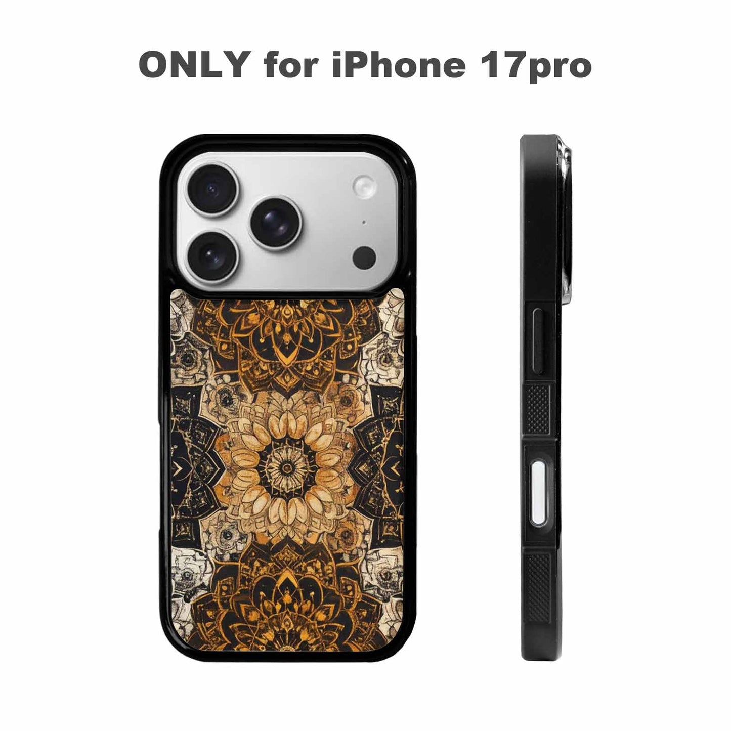 iPhone 17 Pro Case — Small Mandala Pattern Randomly Varying Floral, Custom Print Case Cover