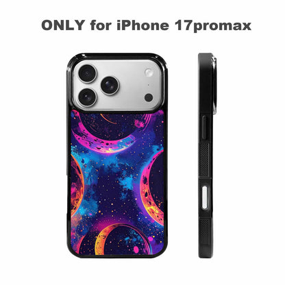 iPhone 17 Pro Max Case — Neon Winter Moon Cartoon Cute, Original Design Phone Case