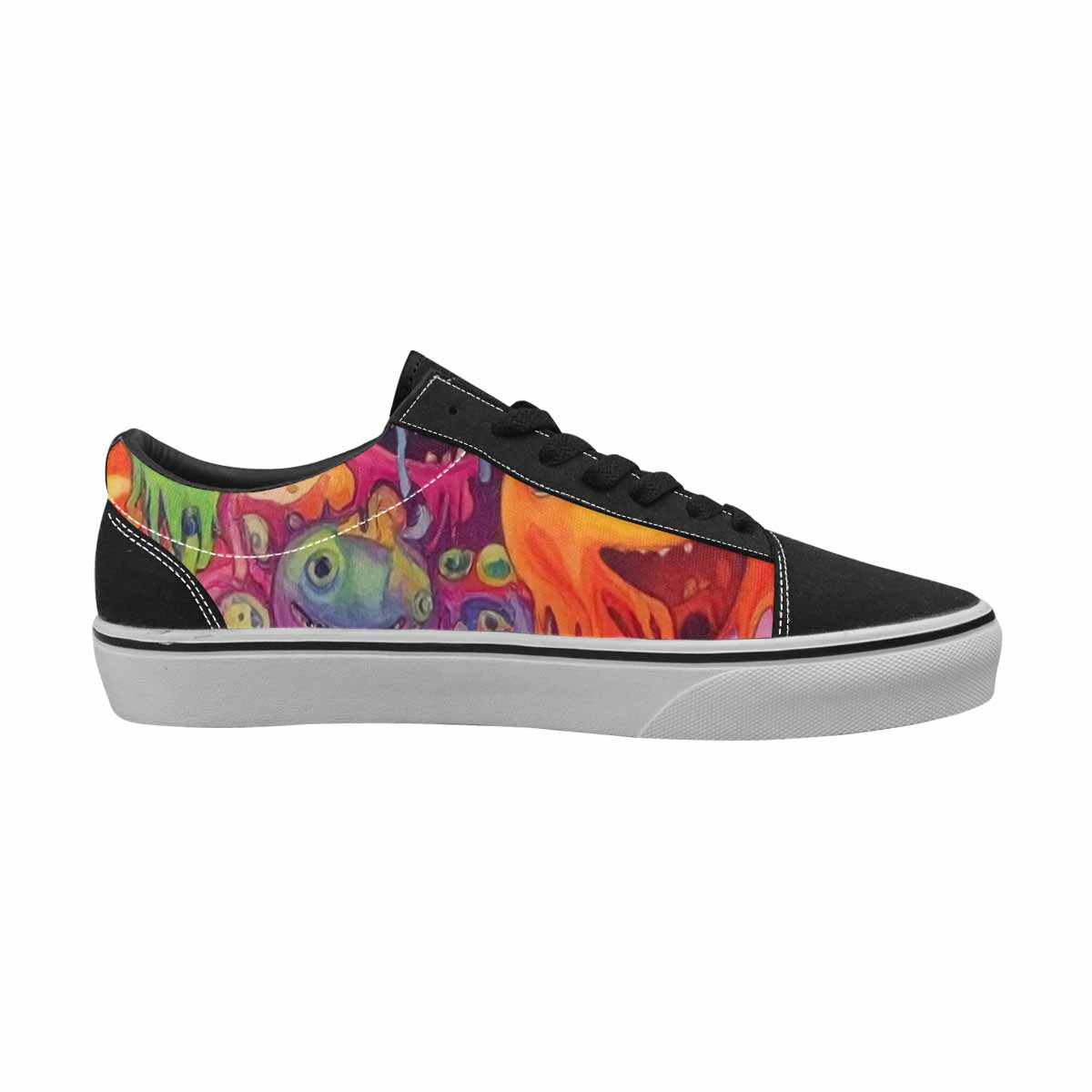 WOMEN'S Aliens  Tie Dye Lace-Up Canvas Grunge Shoes