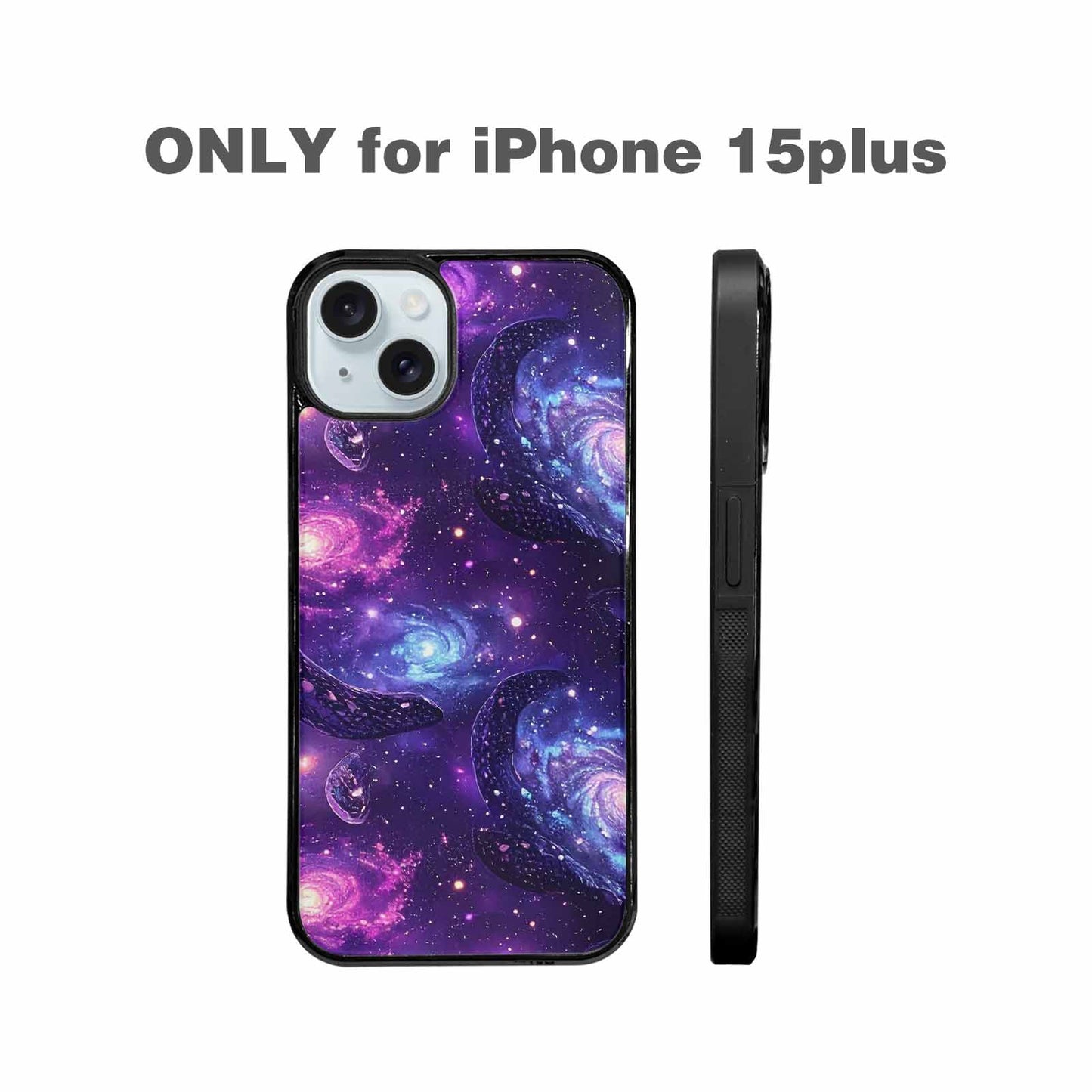iPhone 15 Plus Case — Galaxy Snake Print Custom, Customized Protective Case