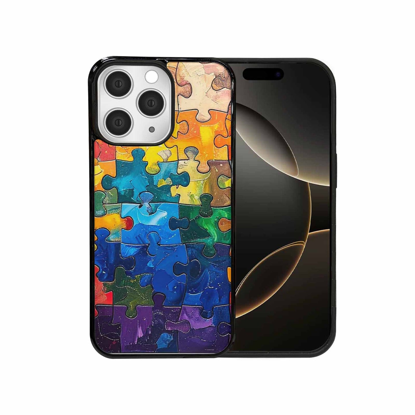 iPhone 15 Pro Max Case — Autism Puzzle Pieces Puzzle Piece Pattern, Custom Printed Phone Case